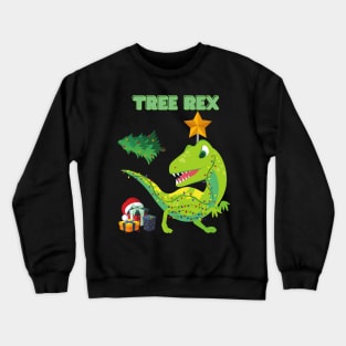 Tree Rex Christmas, Tree Rex, Dinosaur Christmas, Christmas Dinosaur, Dinosaur Lover, Dinosaur Gift Idea, T Rex Christmas, Dinosaur Xmas, Funny Dinosaur Christmas Crewneck Sweatshirt